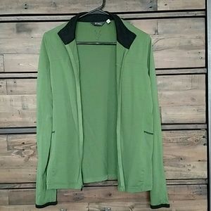 Ibex full zippered wool sweater